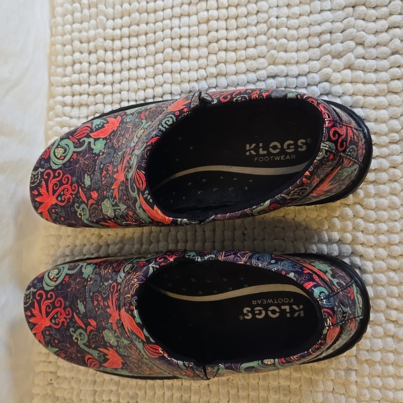 Klogs Mission Mardi Gras Patent Work Shoes Clog size 9 M - Picture 4 of 6